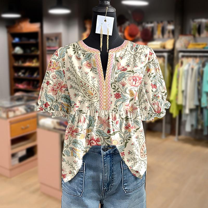 Dovian – Floral Peplum Blouse