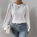Carly – Pleated Long Sleeve Blouse