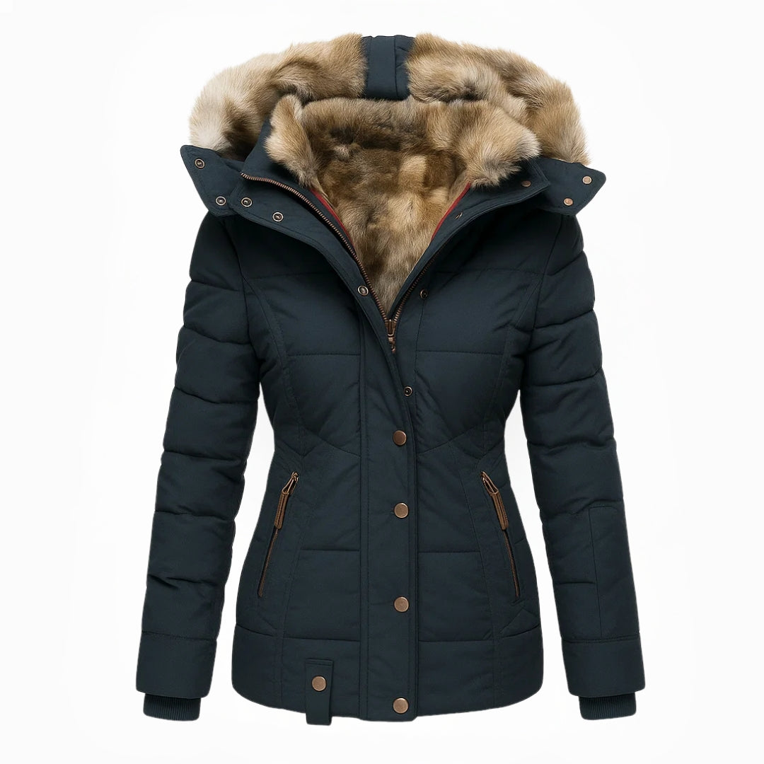 CHARLOTTE | Elegant Fur-Lined Winter Coat