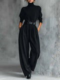 Diane | Black High-Neck Jumpsuit