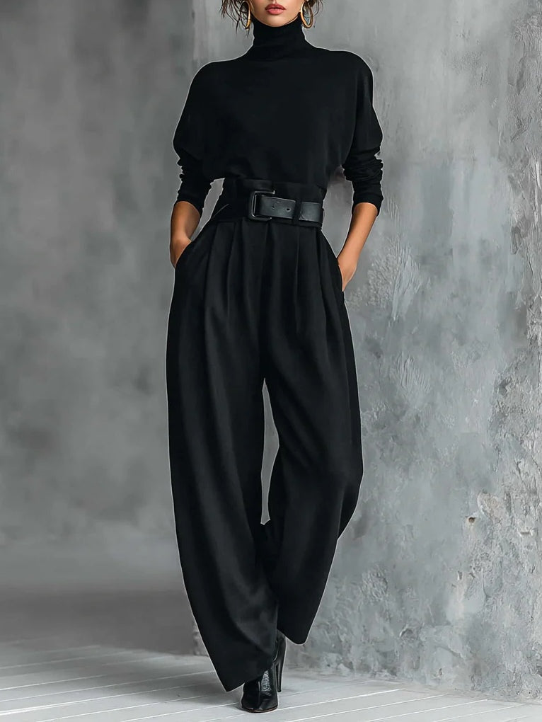 Diane | Black High-Neck Jumpsuit