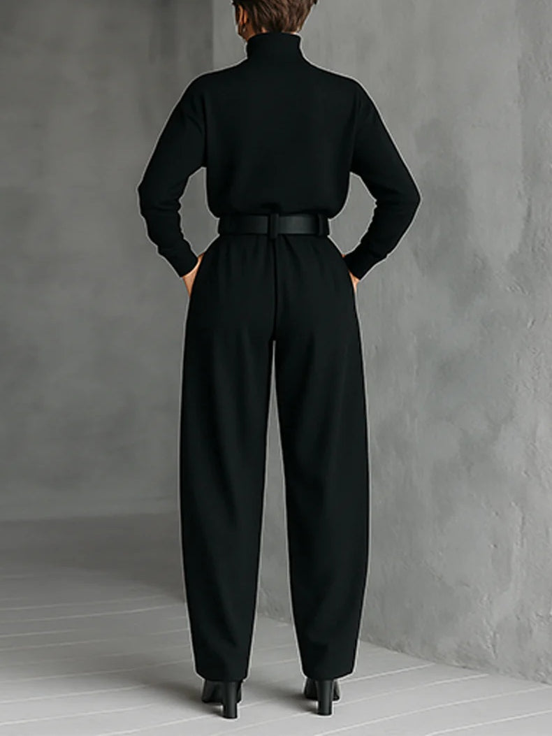 Diane | Black High-Neck Jumpsuit